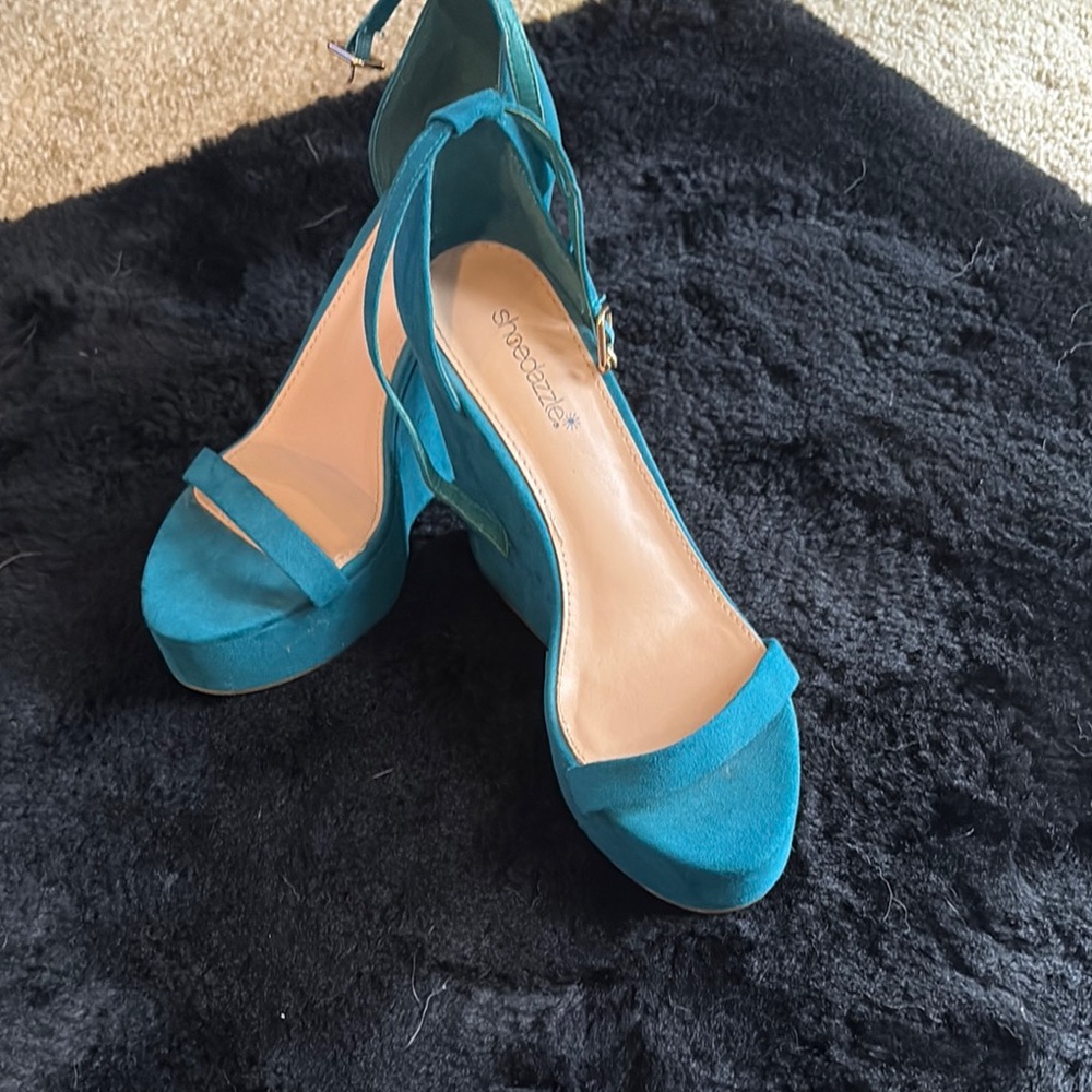 Stylish Teal Platform Heels